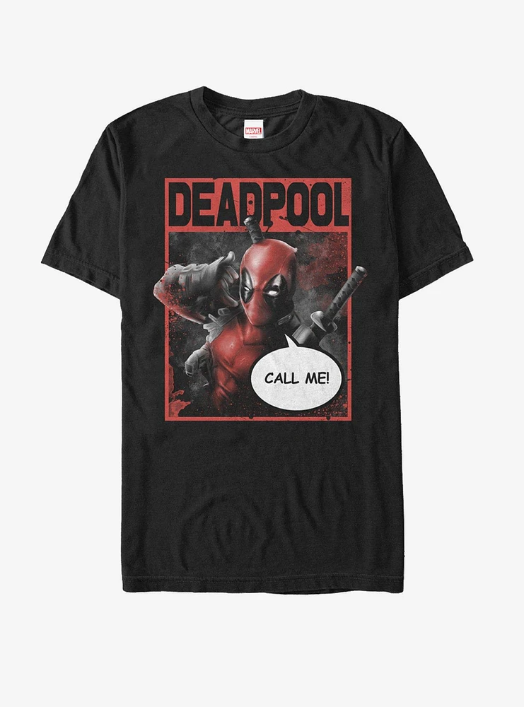 Hot Topic Marvel Deadpool Call Me T-Shirt