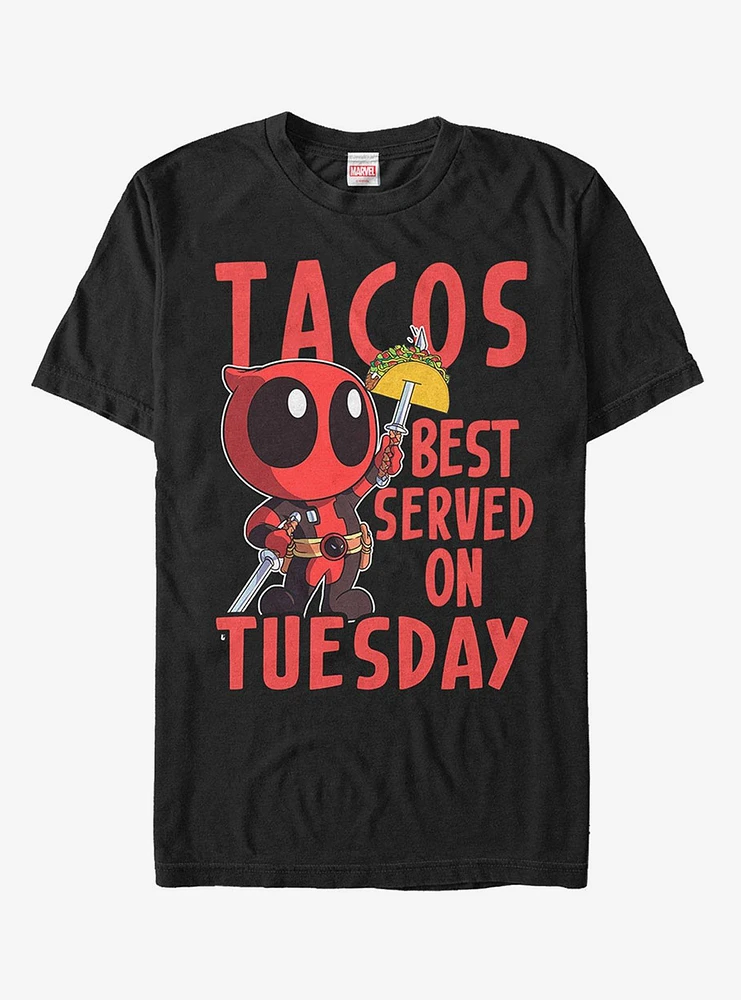 Hot Topic Marvel Deadpool Taco Tuesday T-Shirt