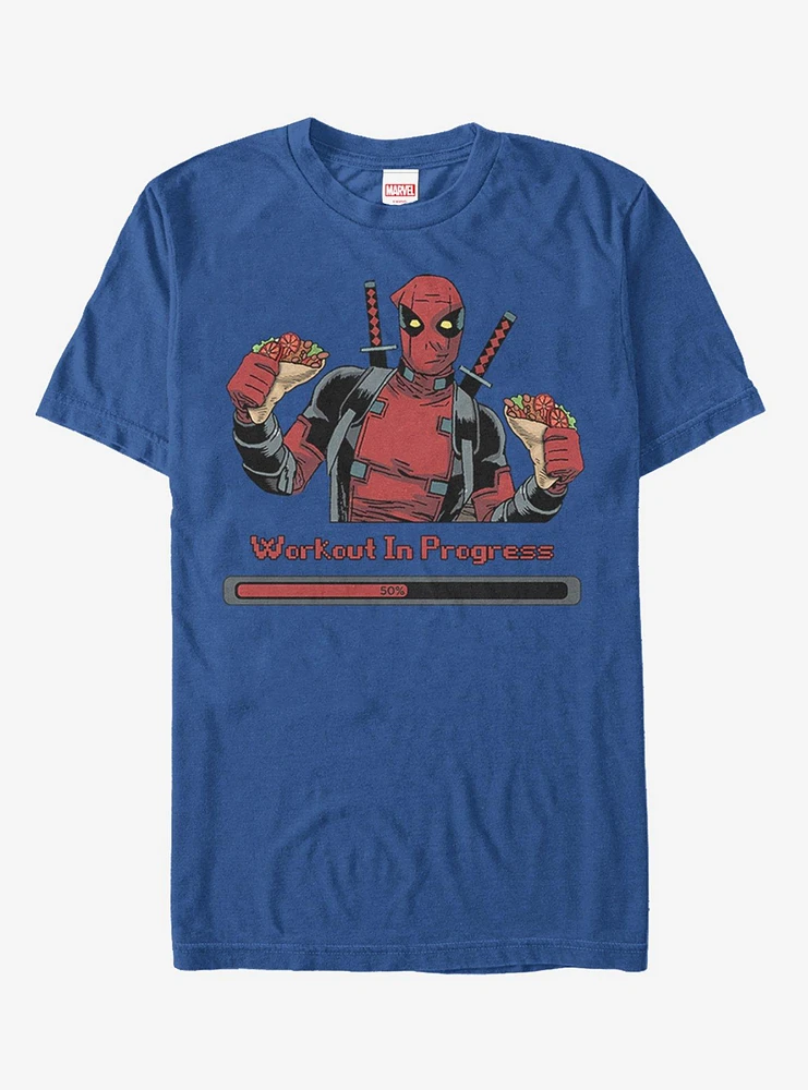 Hot Topic Marvel Deadpool Workout Progress T-Shirt