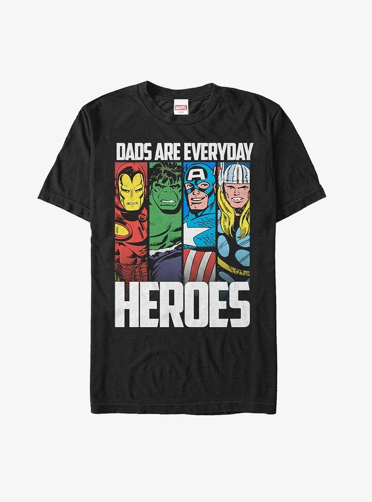 Hot Topic Marvel Father's Day Avengers Everyday Heroes T-Shirt