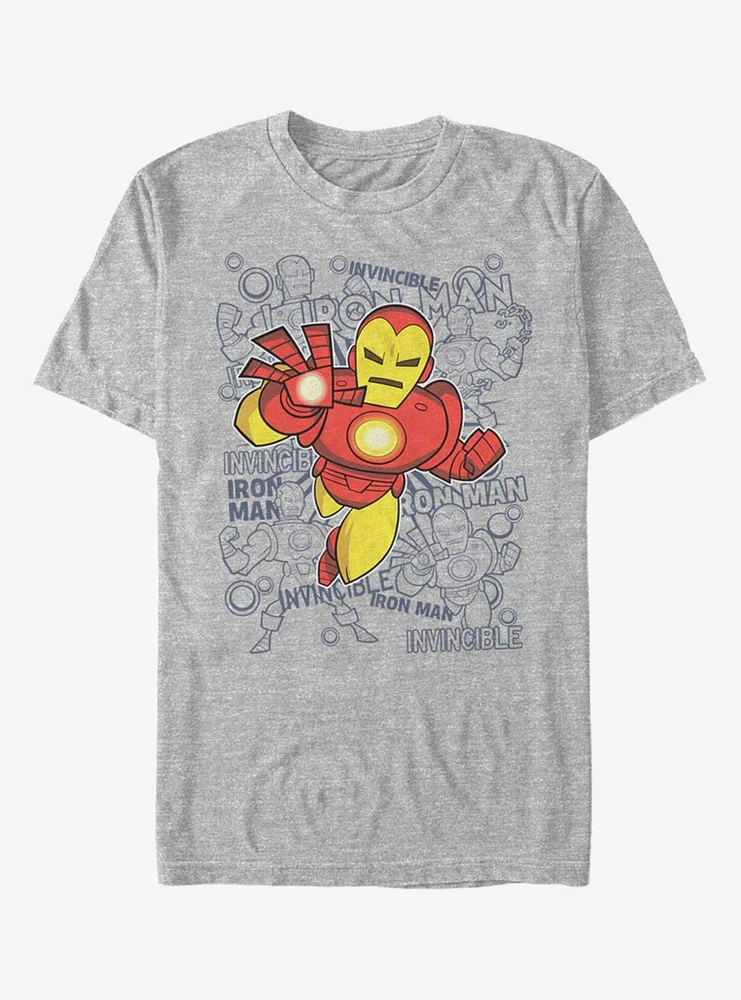 Hot Topic Marvel Iron Man Retro Toss T-Shirt