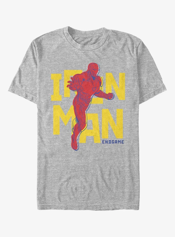 Hot Topic Marvel Iron Man Text Pop T-Shirt