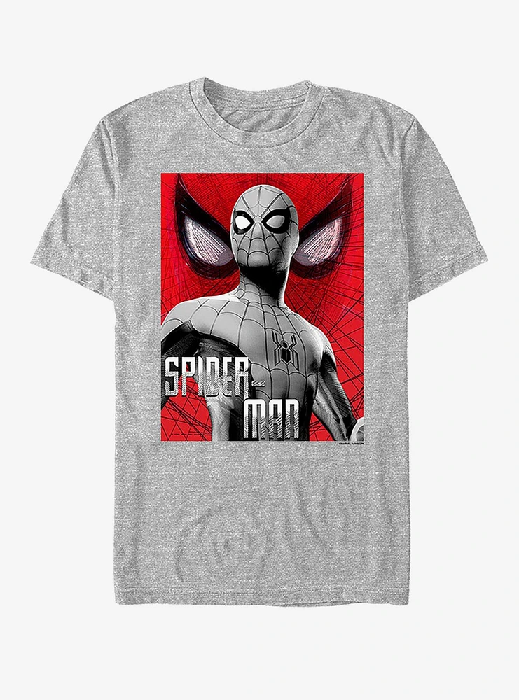 Hot Topic Marvel Spider-Man Far From Home Grey Spider T-Shirt