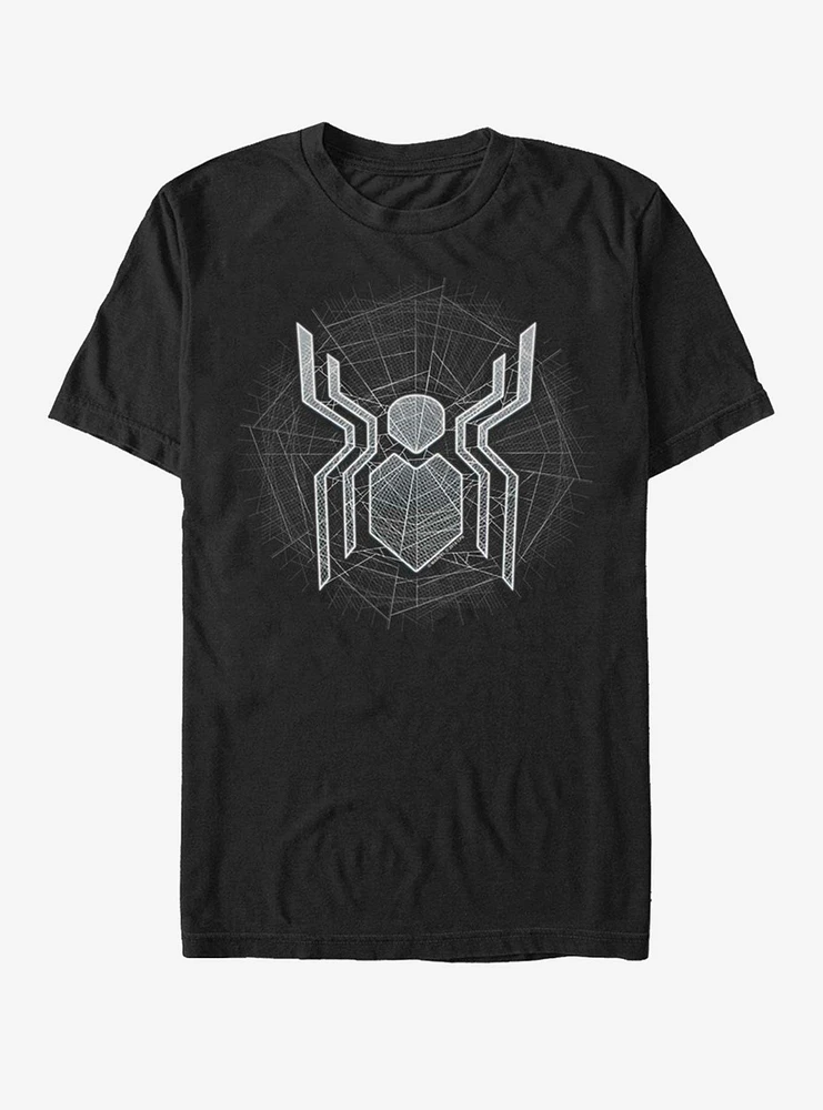 Hot Topic Marvel Spider-Man Far From Home Web Logo T-Shirt