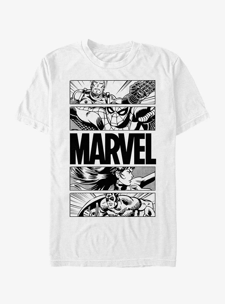 Hot Topic Marvel Spider-Man Graphic Panels T-Shirt