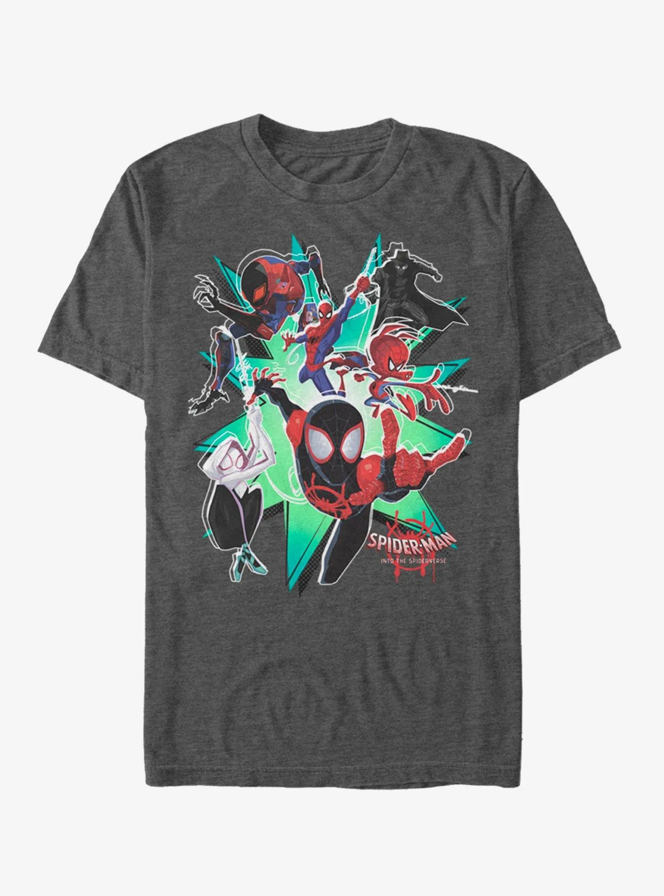 Hot Topic Marvel Spider-Man Group Spider-Verse T-Shirt