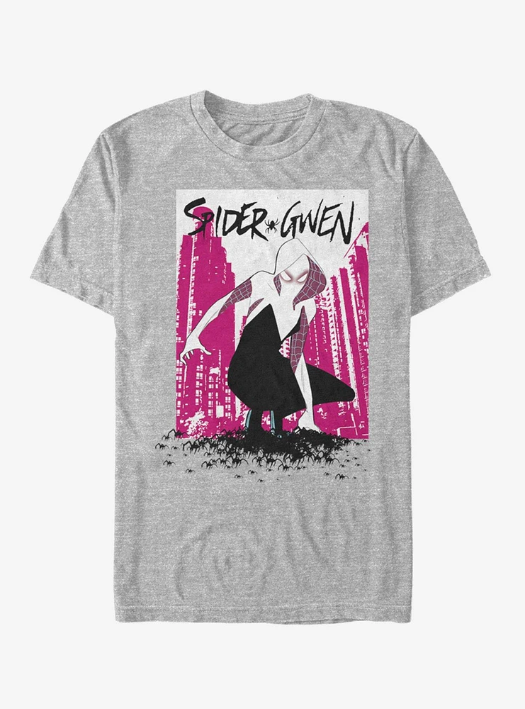 Hot Topic Marvel Spider-Man: Into The Spider-Verse Spider-Gwen Seperated T-Shirt