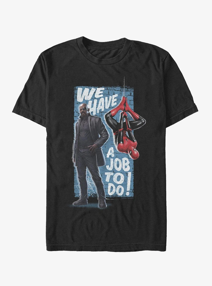 Hot Topic Marvel Spider-Man Job To Do T-Shirt