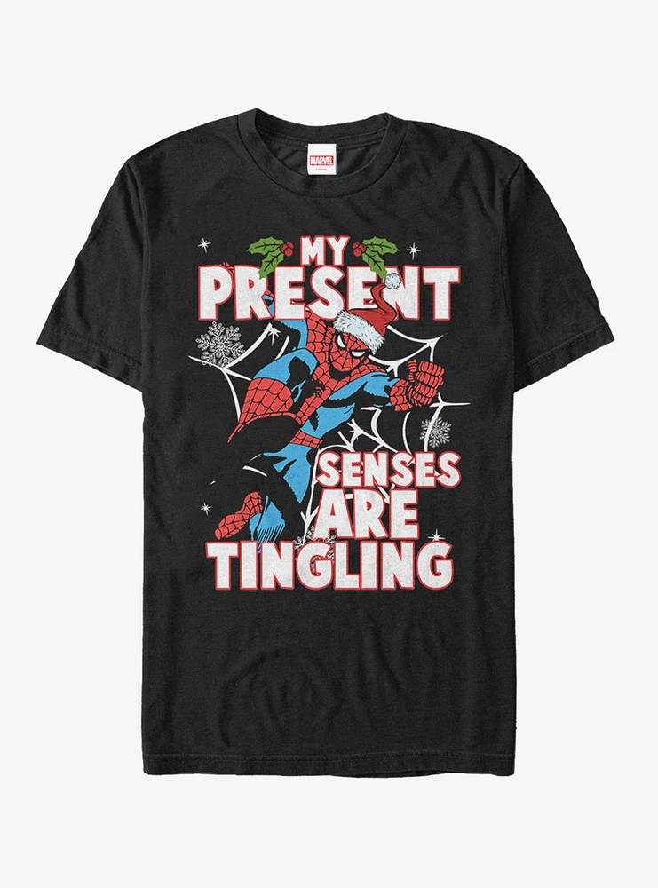 Hot Topic Marvel Spider-Man Present Senses T-Shirt