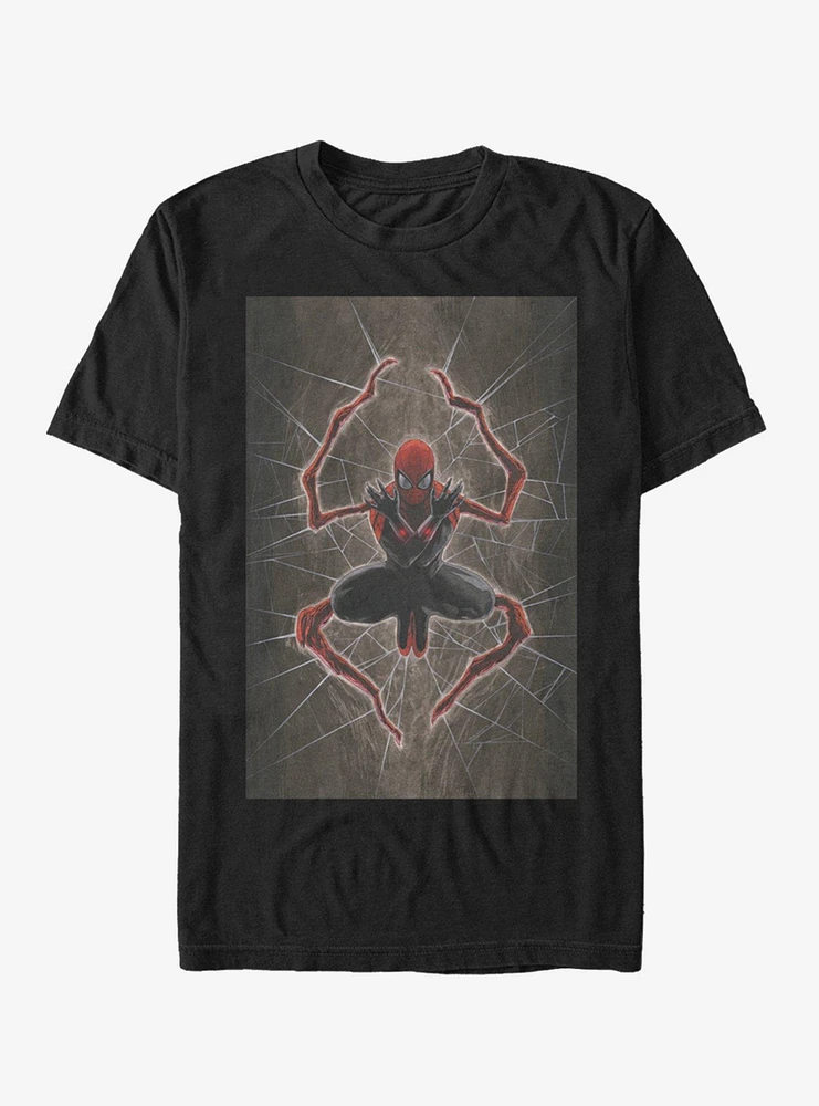 Hot Topic Marvel Spider-Man Spider Web Dec.18 T-Shirt