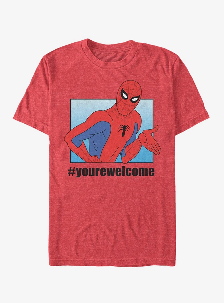 Hot Topic Marvel Spider-Man #yourewelcome T-Shirt