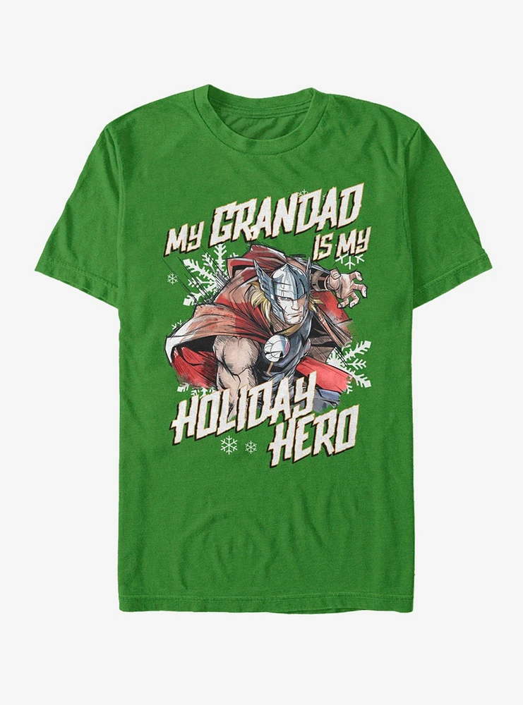 Hot Topic Marvel Thor Holiday Grandad T-Shirt