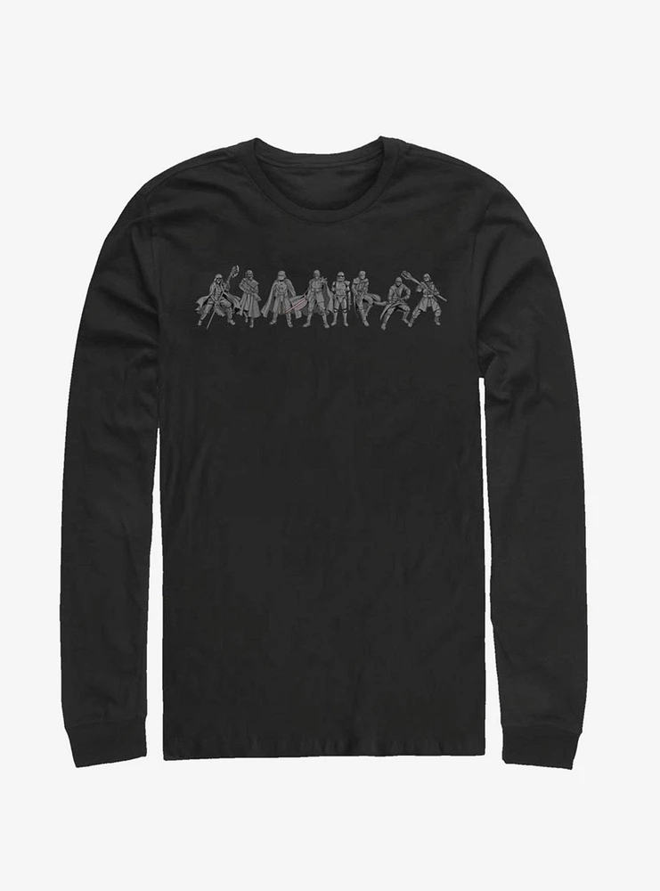 Hot Topic Star Wars Episode IX The Rise Of Skywalker New Order Line-Up Long-Sleeve T-Shirt