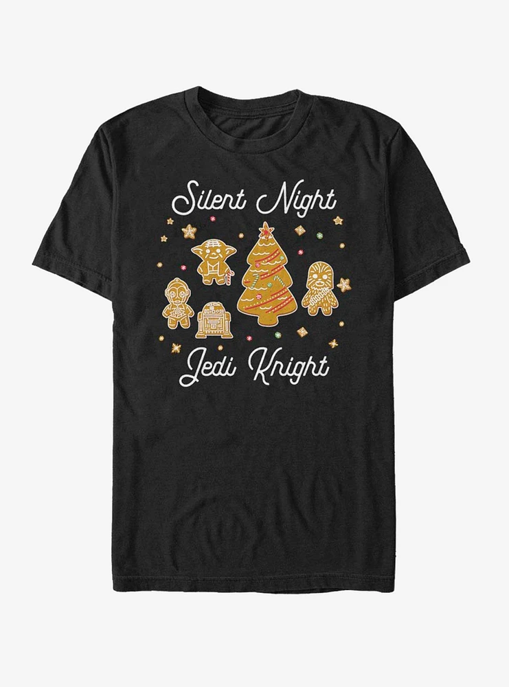 Hot Topic Star Wars Silent Night Jedi Knight Gingerbread T-Shirt