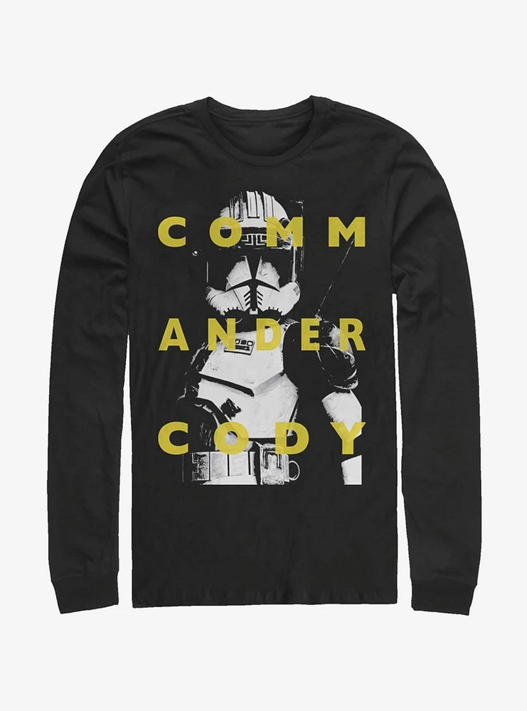 Hot Topic Star Wars The Clone Cody Text Long-Sleeve T-Shirt