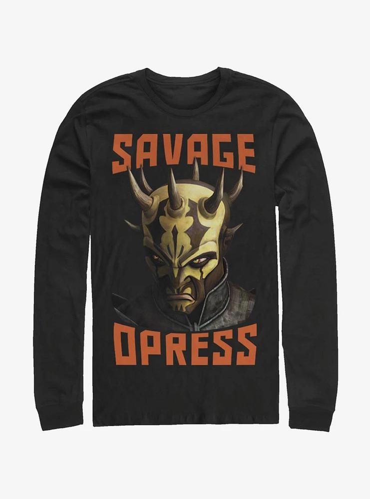 Hot Topic Star Wars The Clone Savage Face Long-Sleeve T-Shirt