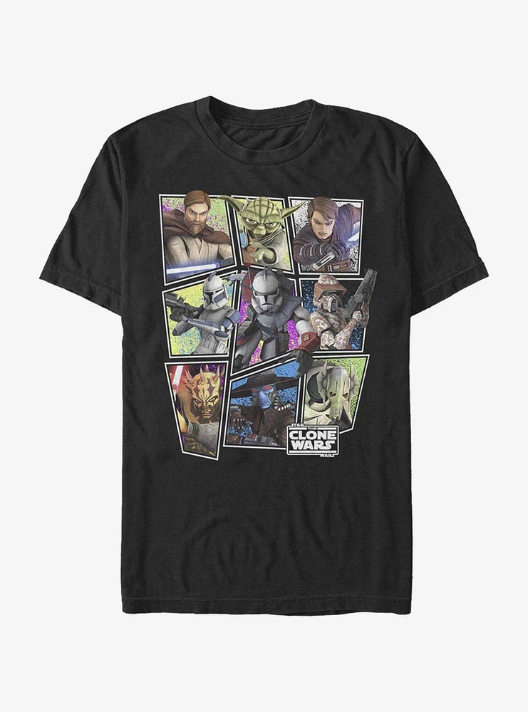 Hot Topic Star Wars The Clone Scattered Group T-Shirt