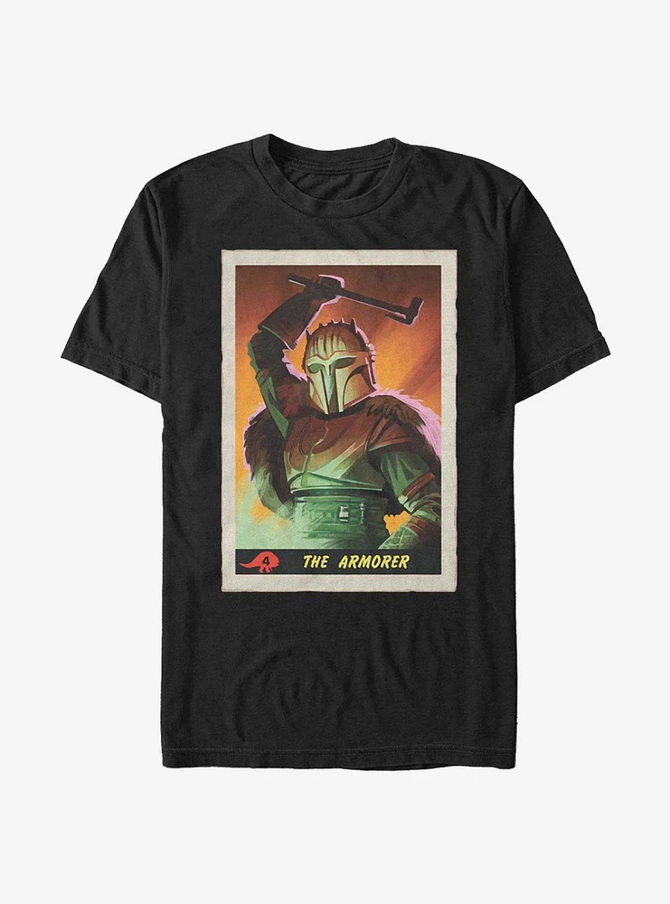 Hot Topic Star Wars The Mandalorian Armorer Playing Card T-Shirt