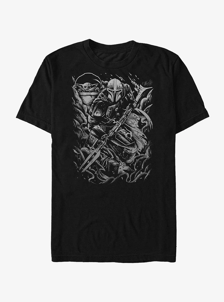 Hot Topic Star Wars The Mandalorian Brawl T-Shirt