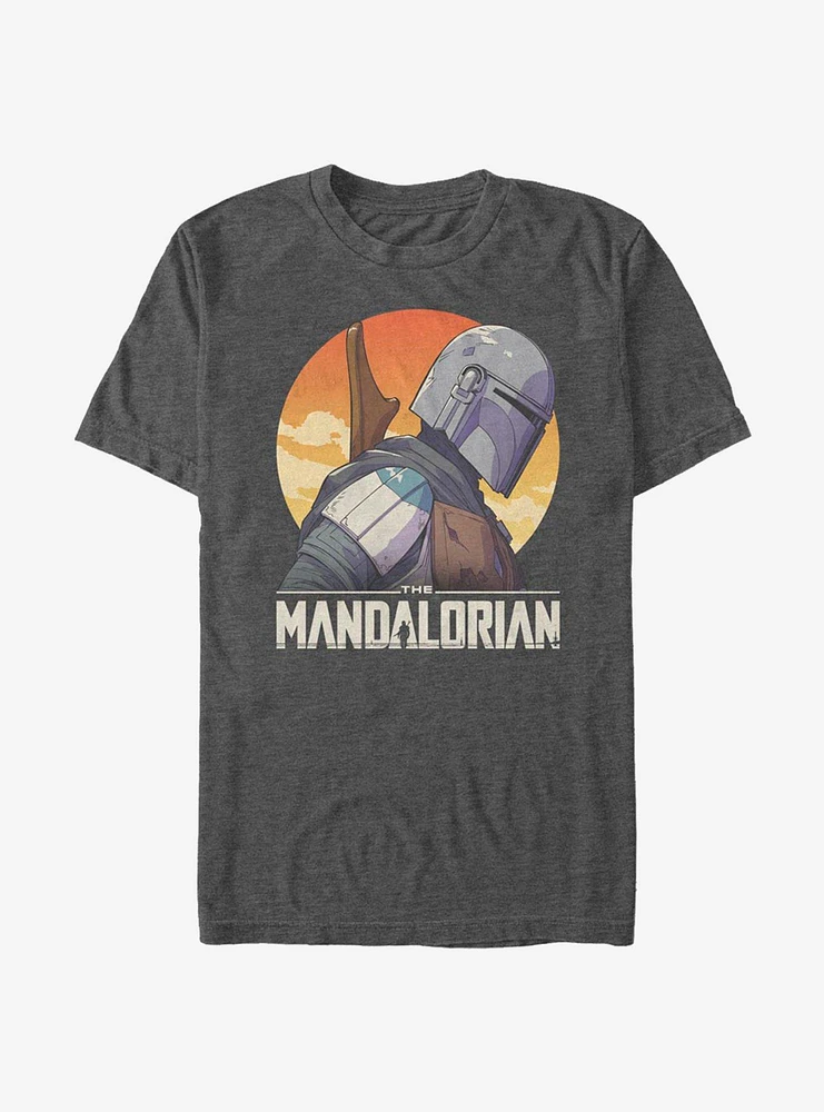 Hot Topic Star Wars The Mandalorian Mando Sunset T-Shirt