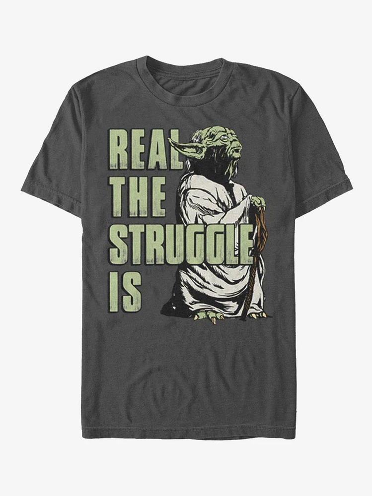 Hot Topic Star Wars Yoda Real Struggle T-Shirt