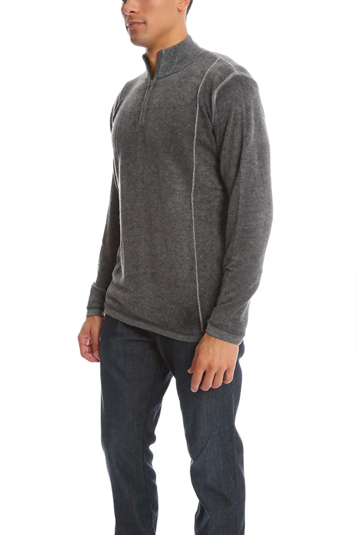 Inked 1/4 Zip Pullover - Bankers Grey