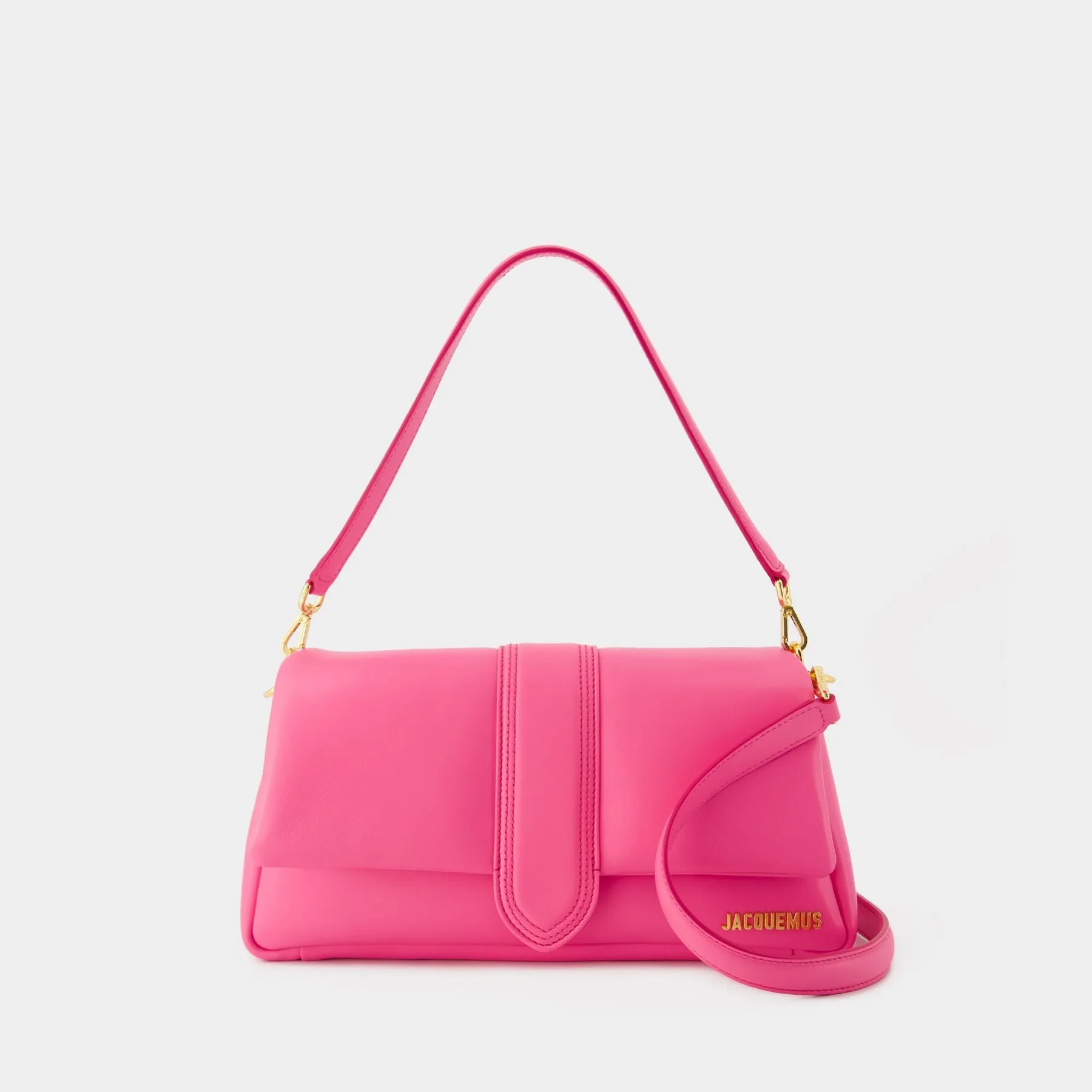 Jacquemus  Le Bambimou Bag - Jacquemus - Leather - Neon Pink