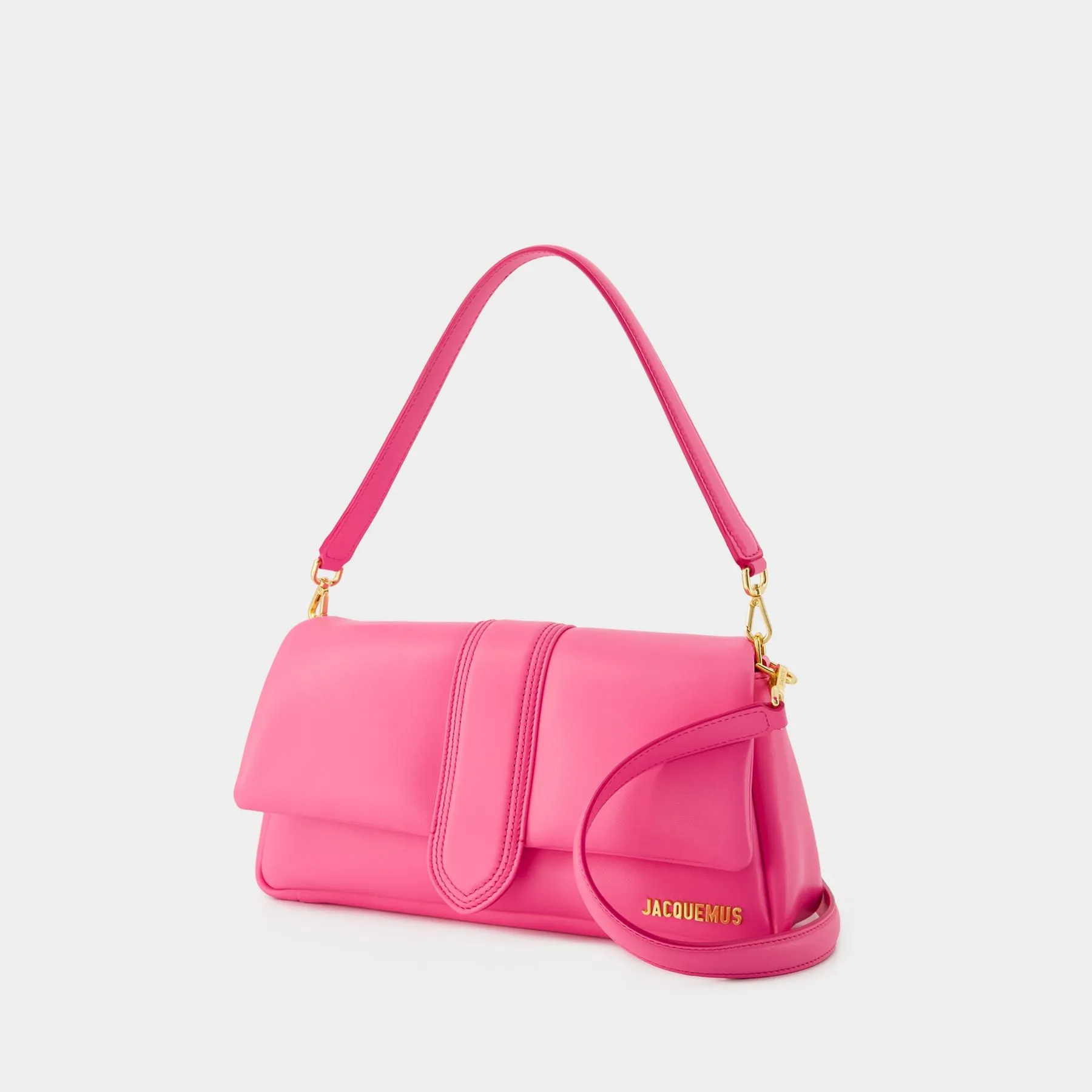 Jacquemus  Le Bambimou Bag - Jacquemus - Leather - Neon Pink