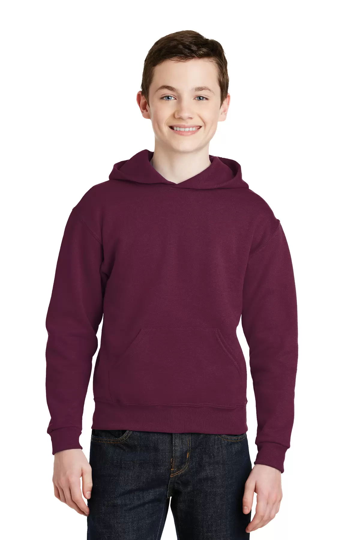 JERZEES 996Y NuBlend Youth Hooded Pullover Sweatshirt SKU: 996Y