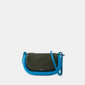 J.W. Anderson  The Bumper-12 Bag  - J.W.Anderson - Leather - Dark Olive/Turquoise