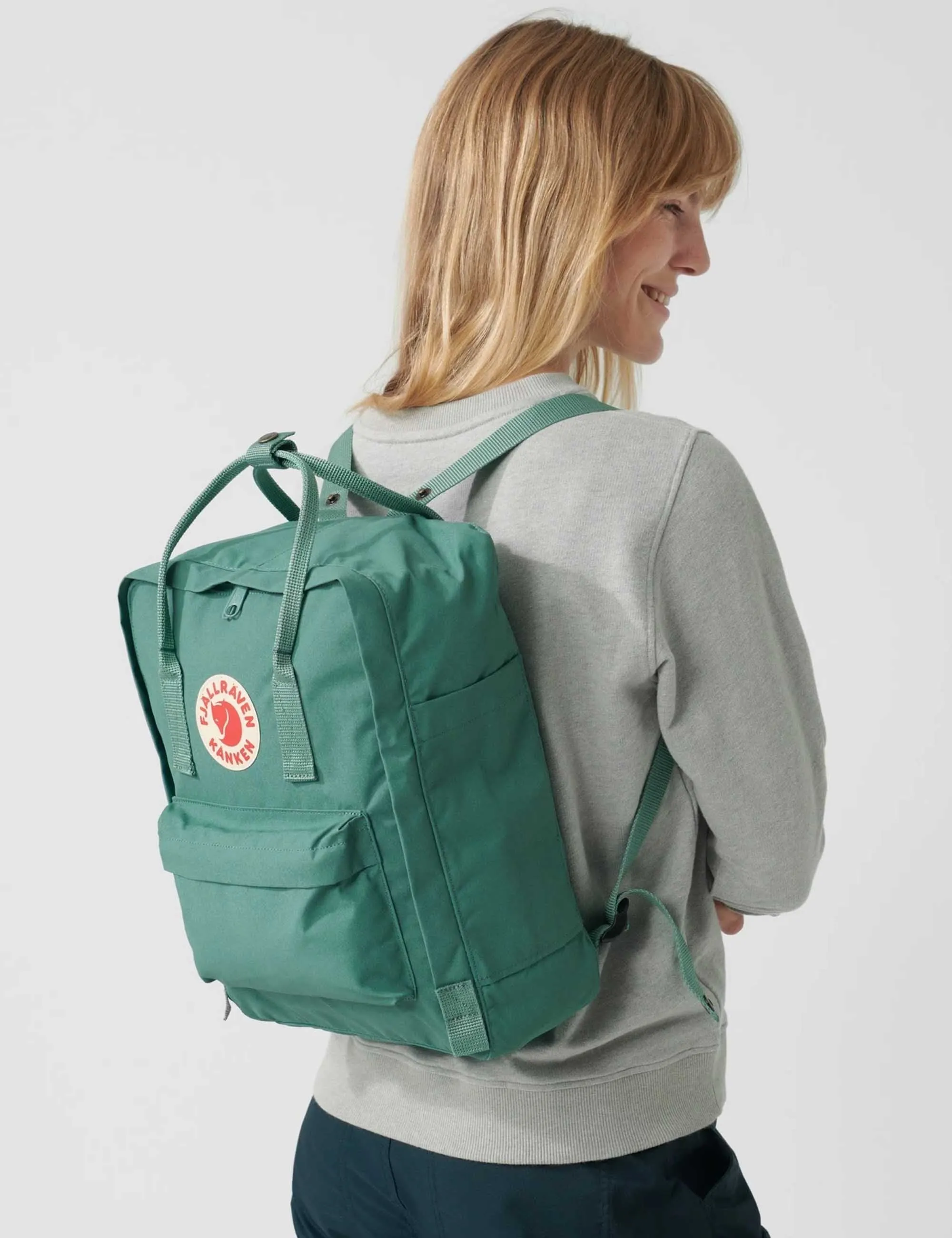 Kanken Classic Backpack - Arctic Green-Spicy Orange