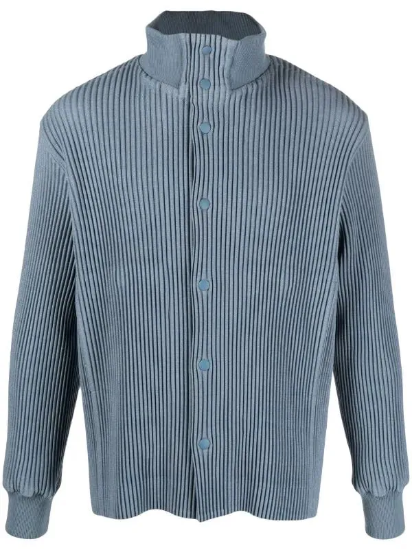 Kersey Pleats Blouson Jacket - Blue