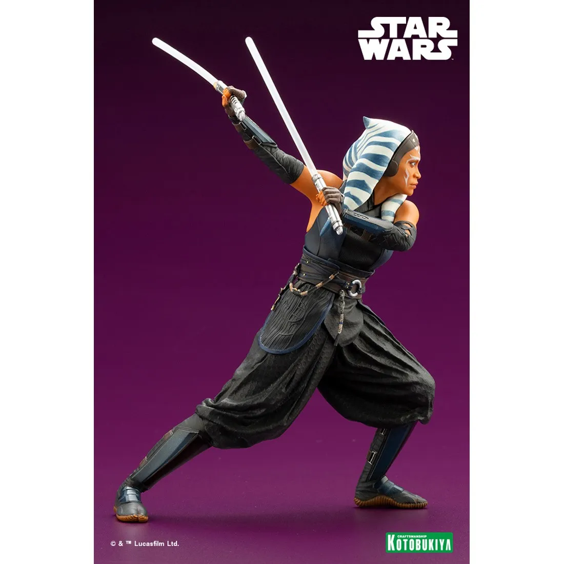 Kotobukiya ARTFX+ Star Wars The Mandalorian Ahsoka Tano Statue (black)