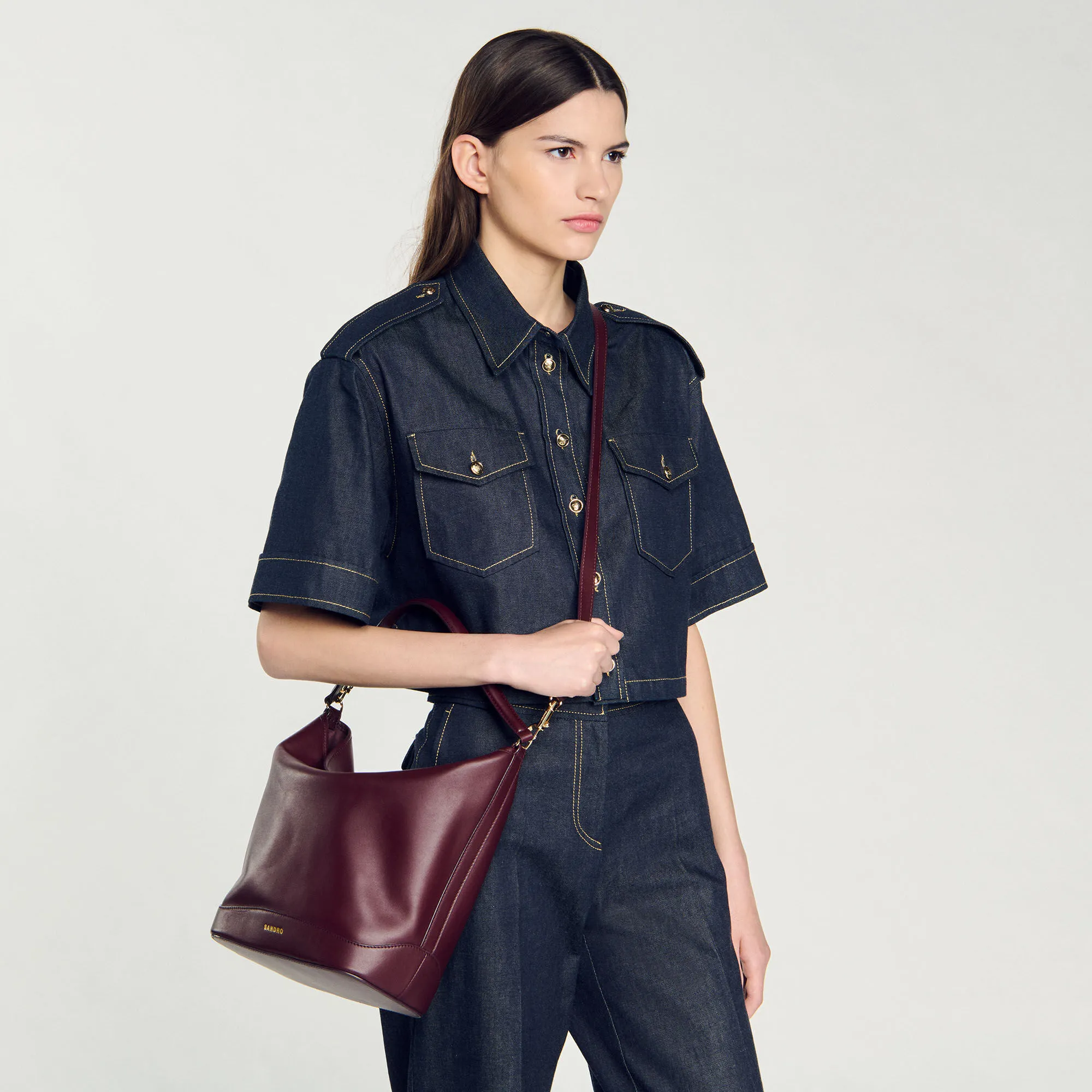 Leather bucket bag TANGOSO