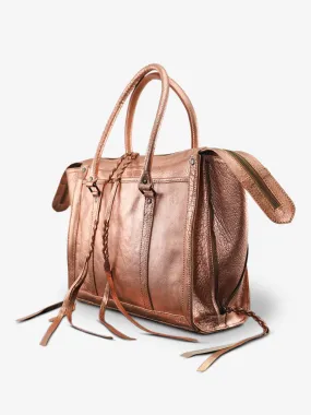 leather hand bag for women Pink,Gold - LeRive Droite - L Rose Gold | PAUL MARIUS