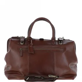 Leather Weekend Holdall Brandy : DR BAG