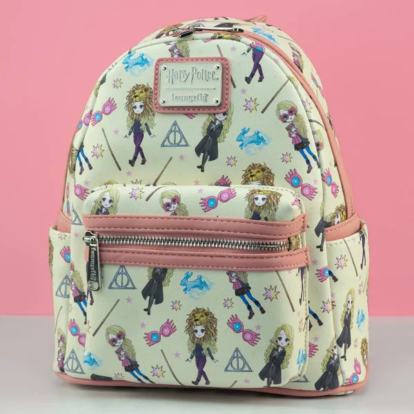 Loungefly x Harry Potter Luna Lovegood All Over Print Mini Backpack