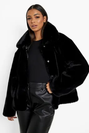 Luxe Faux Fur Pocket Detail Jacket