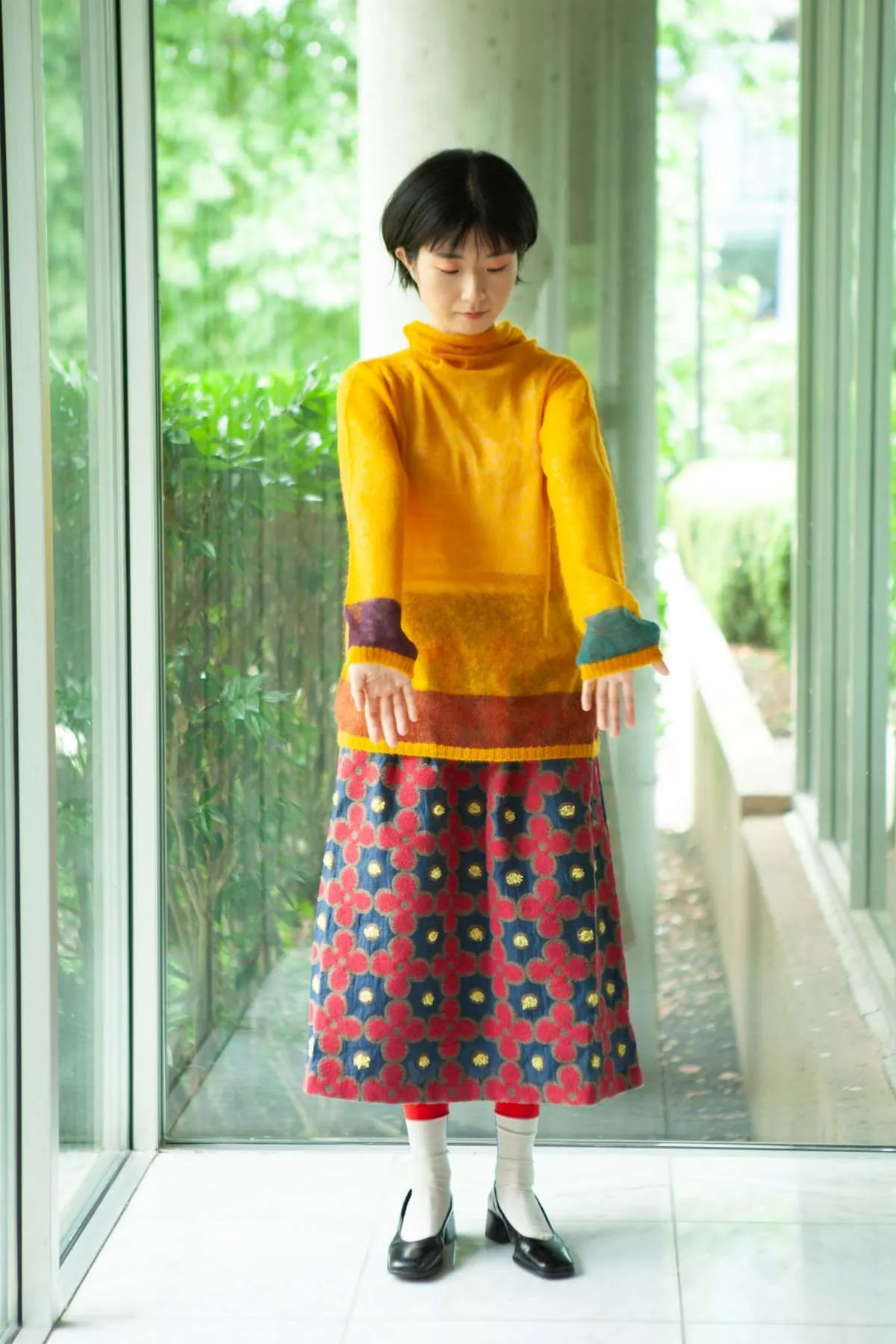 M. & Kyoko Mohair Knitted Pullover - Yellow