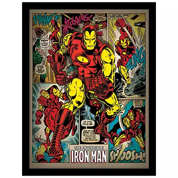 Marvel Iron Man Retro Framed Print | Kaleidoscope