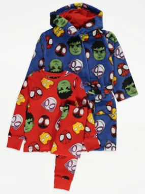 Marvel Spidey & Friends Pyjamas and Dressing Gown Set | Kids | George at ASDA