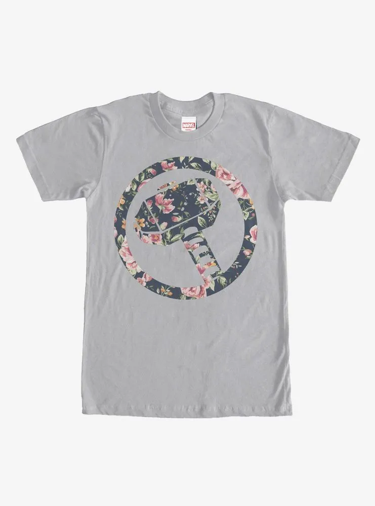 Marvel Thor Floral Hammer T-Shirt