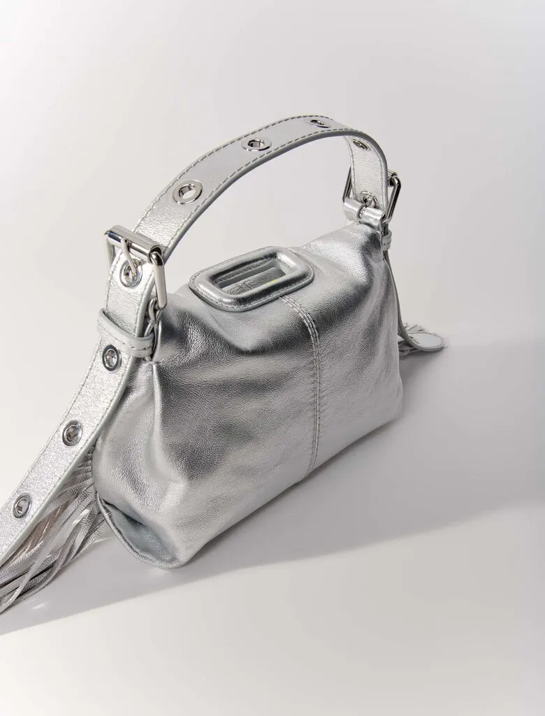 Metallic Leather Mini Miss M Bag