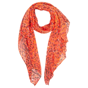 Miss Shorthair All Over Leopard Print Scarf