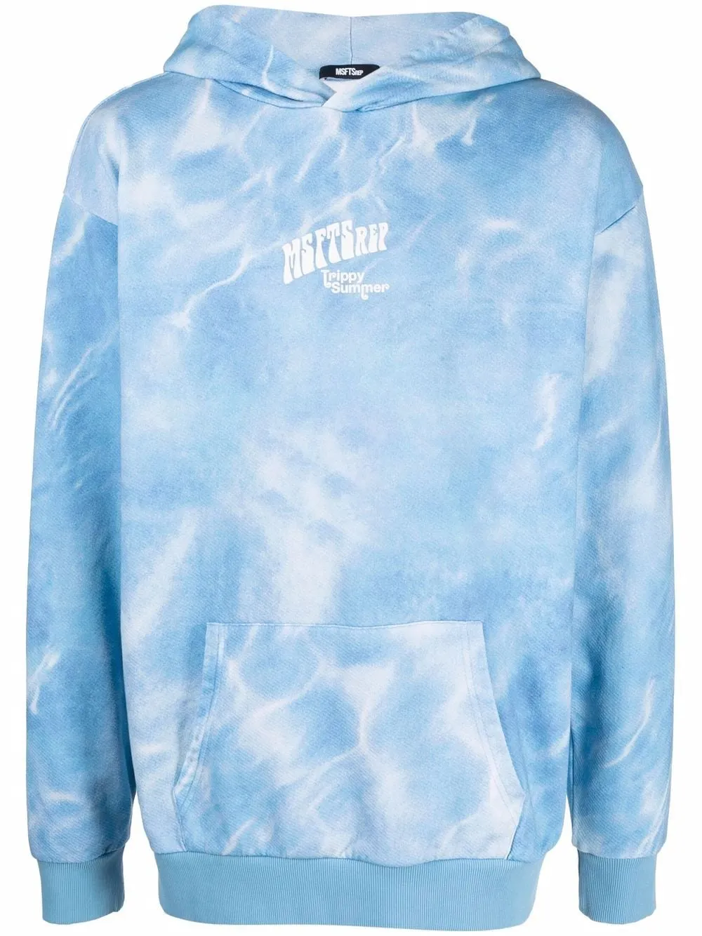 MSFTSrep logo-print tie-dye hoodie - Blue