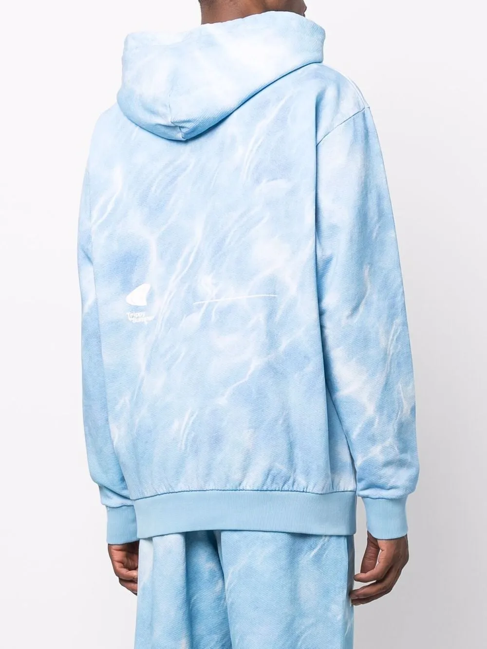 MSFTSrep logo-print tie-dye hoodie - Blue