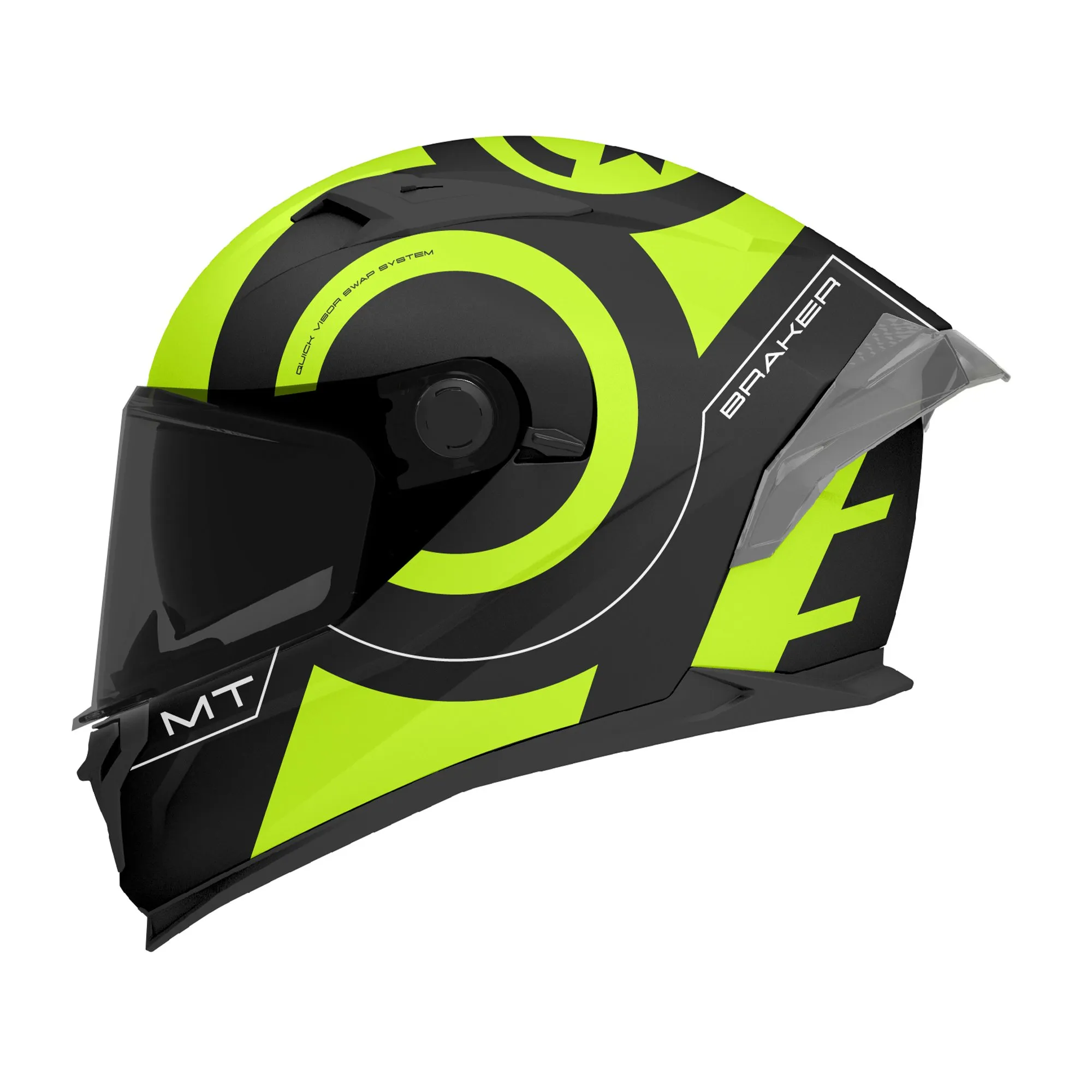 MT Braker Inox Helmet - Black/Yellow