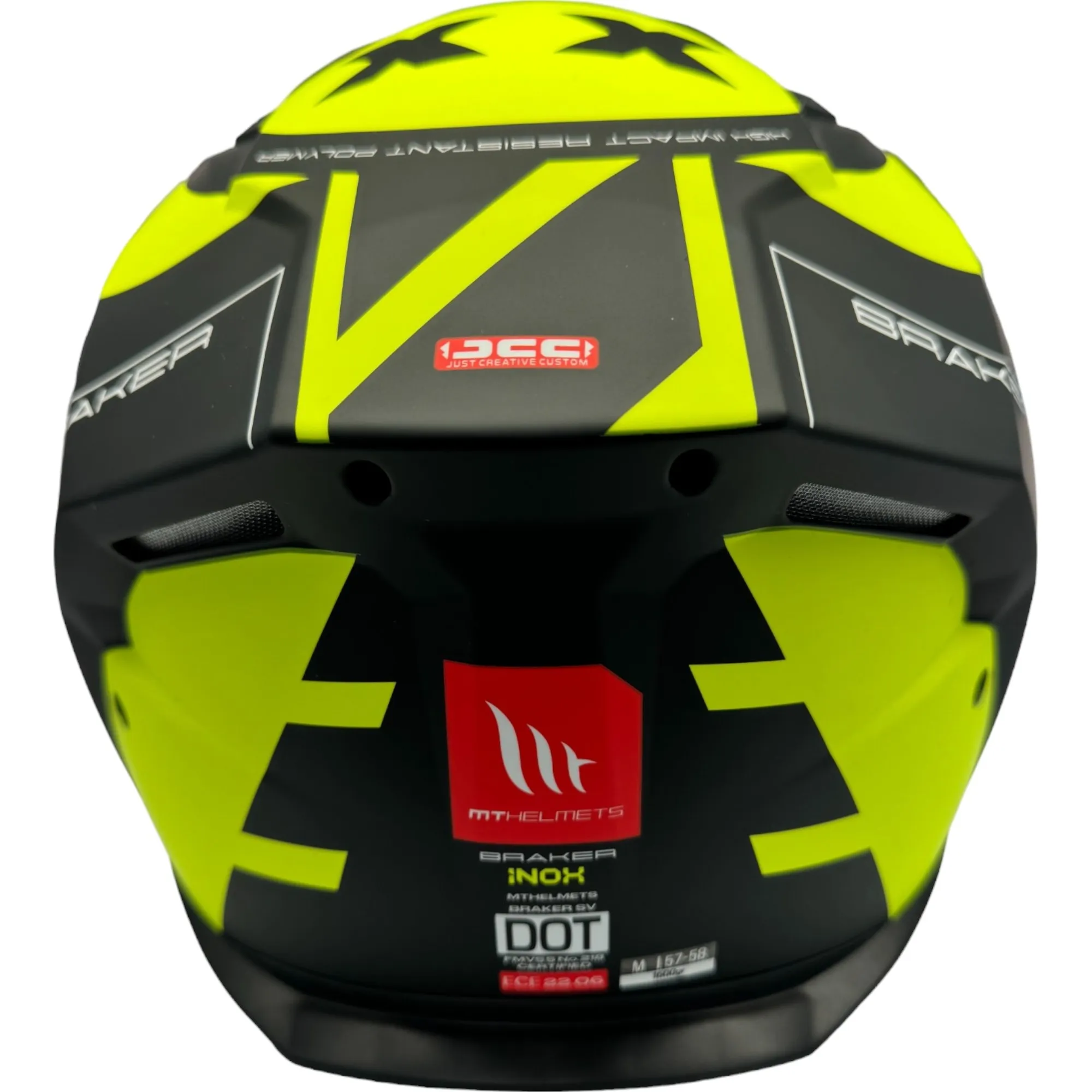 MT Braker Inox Helmet - Black/Yellow