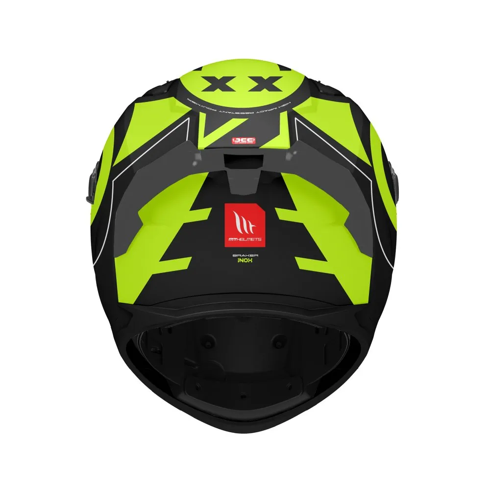 MT Braker Inox Helmet - Black/Yellow