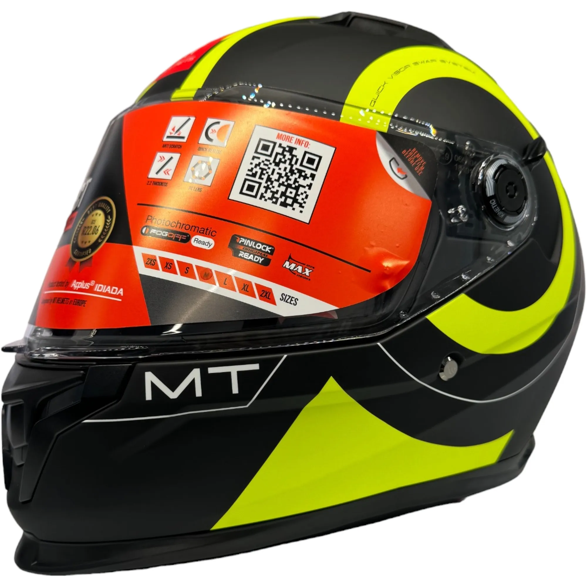 MT Braker Inox Helmet - Black/Yellow